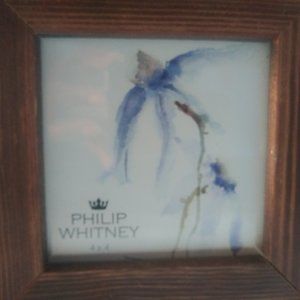 Philip Whitney Wood Blue Edge photo frame 4x4